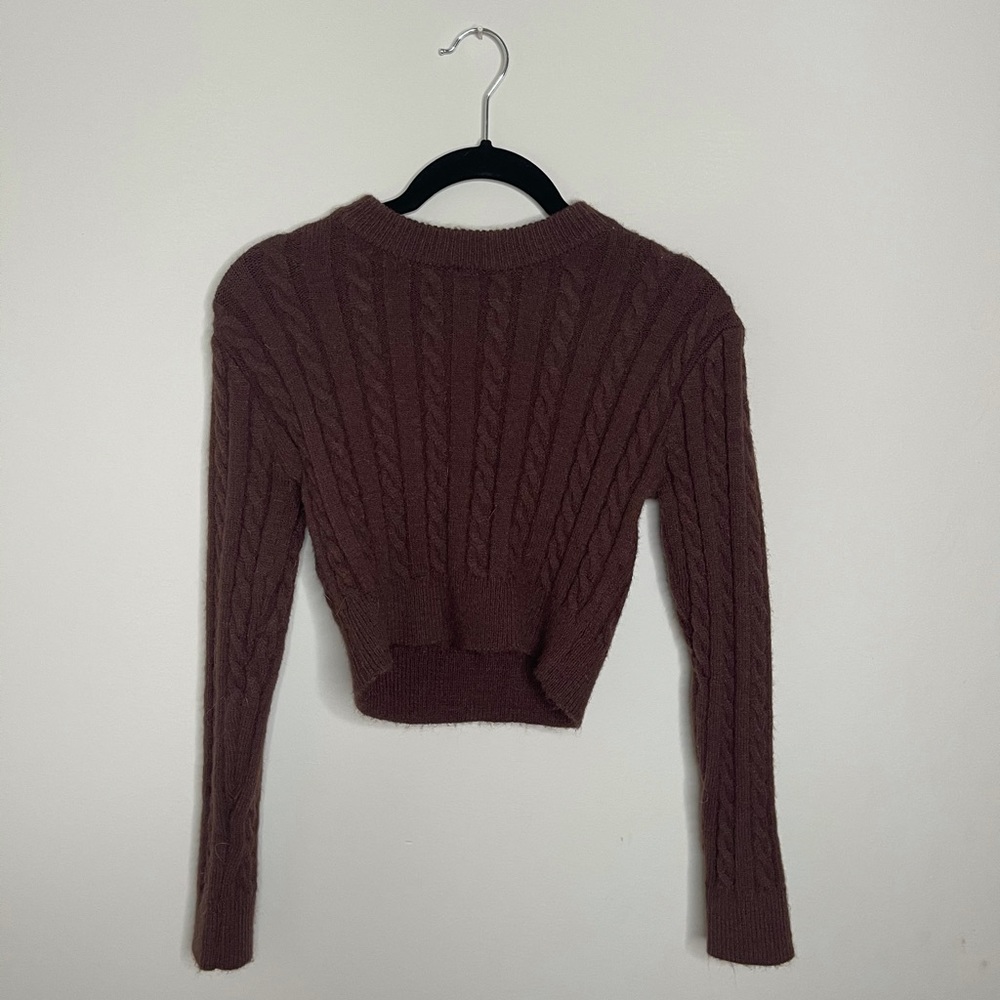 Brown SHEIN cropped sweater size S